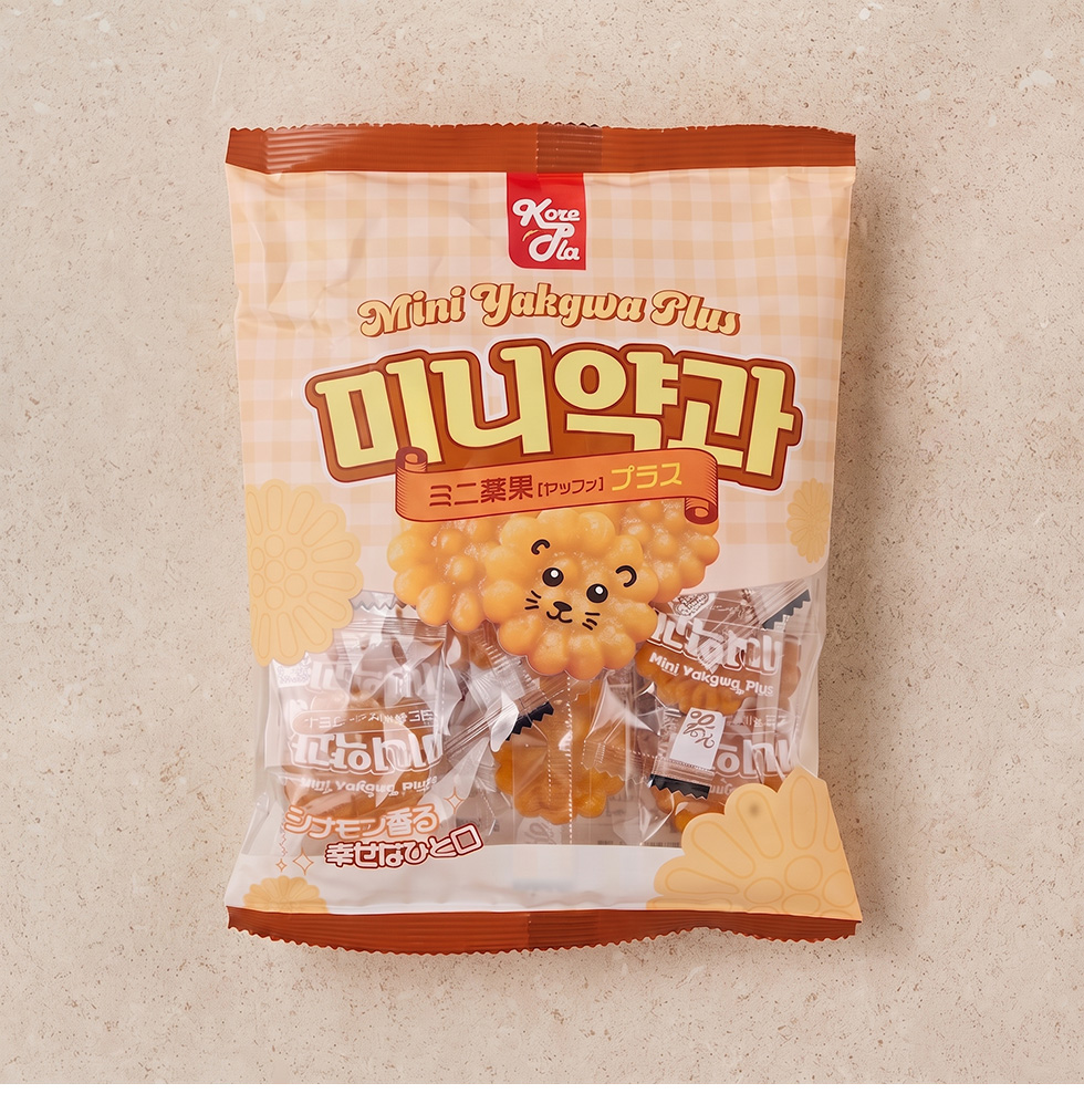 実用韓国語シリーズセット(バラ売り不可) KorePla] ミニヤッカ ミニ薬菓プラス / 120g 個包装 薬菓 mini ヤッカ