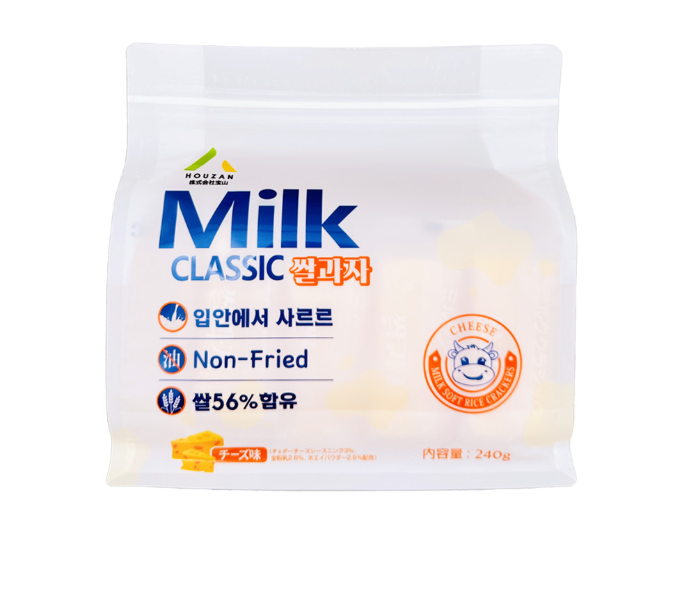 [HOUZAN] ミルククラシック 米菓子 チーズ味 / 240g ビスケット スナック 人気お菓子 Milk CLASSIC 韓国お菓子