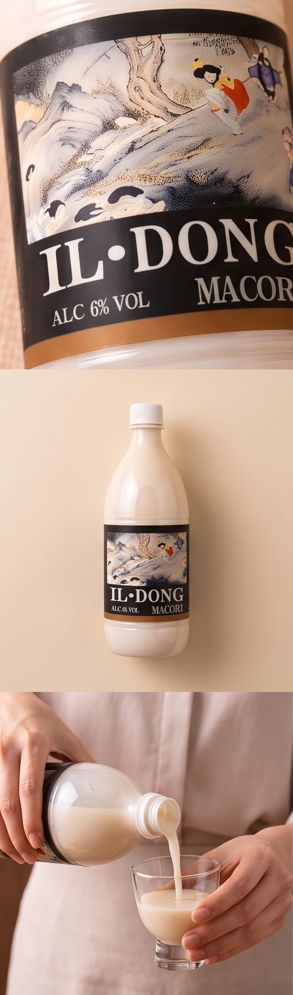 マッコリ　お箱なし 一東] 黒豆 マッコリ 3本セット / 1000ml×3個 6度 イルドン マッコリ