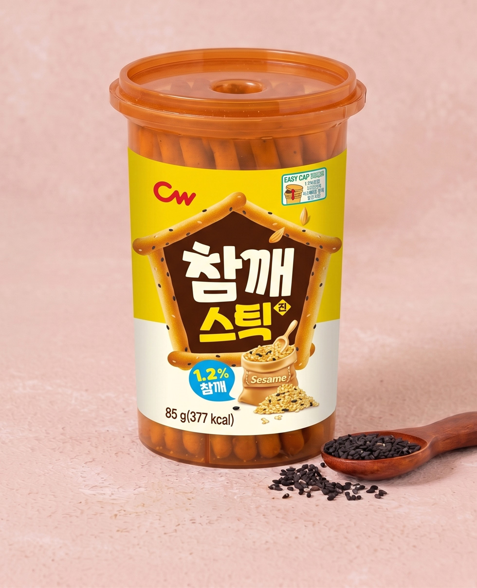CW] チョンウ ごまスティック / 85g 韓国スナック アスパラガス 黒ごま