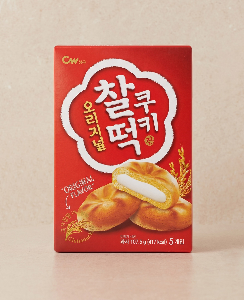 [CW] 餅クッキー オリジナル / 107.5g(5個入) しっとりしたクッキー ロングセラー もちクッキー バター風味クッキー 餅入り 韓国お菓子