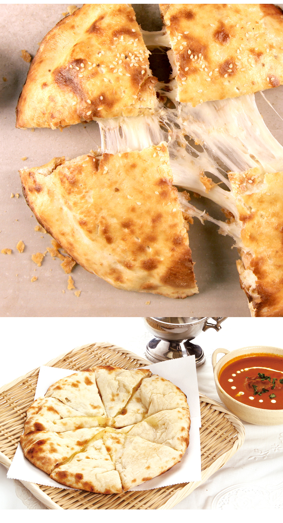 チーズナン インド ネパールナン / 300g～320g(2人前・１枚) Cheese Nan ネパール料理 インドカレー お取り寄せグルメ 料理店の味（冷凍）