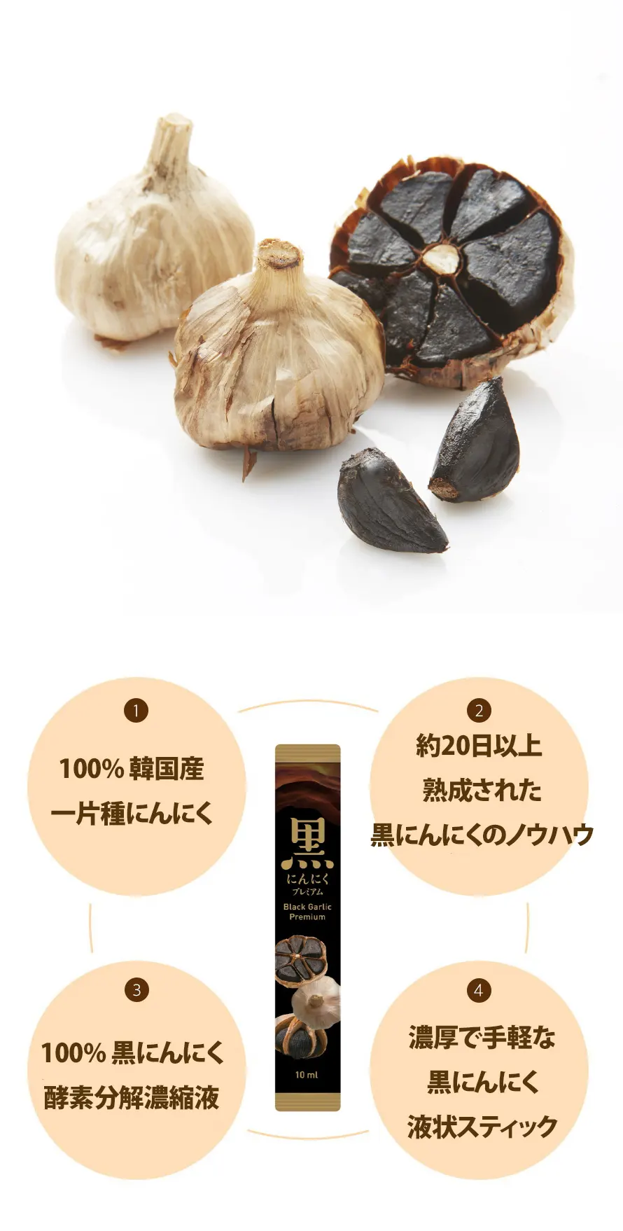 黒にんにく 濃縮液 機能性表示食品 / 10ml×30包 黒にんにくエキス 飲む