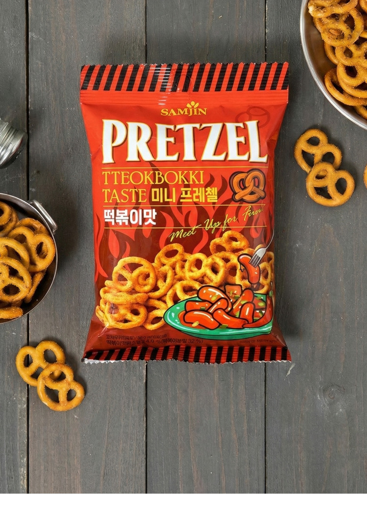 SAMJIN] プレッツェル トッポキ味 / 70g ミニプレッツェル 甘辛く濃厚