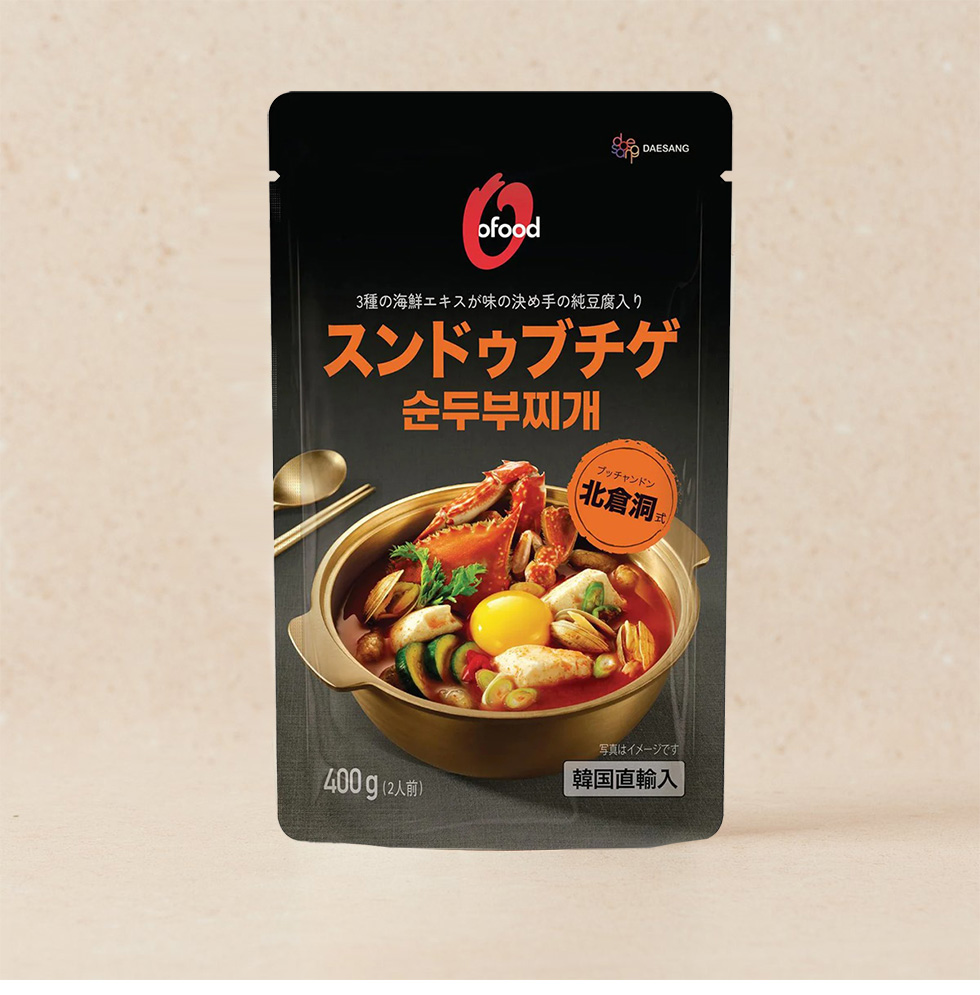 【美品】韓国OST TUBE チューブ　韓国盤 O'FOOD] スンドゥブチゲ 北倉洞式 2人前 / 400g 純豆腐 即席食品 韓国
