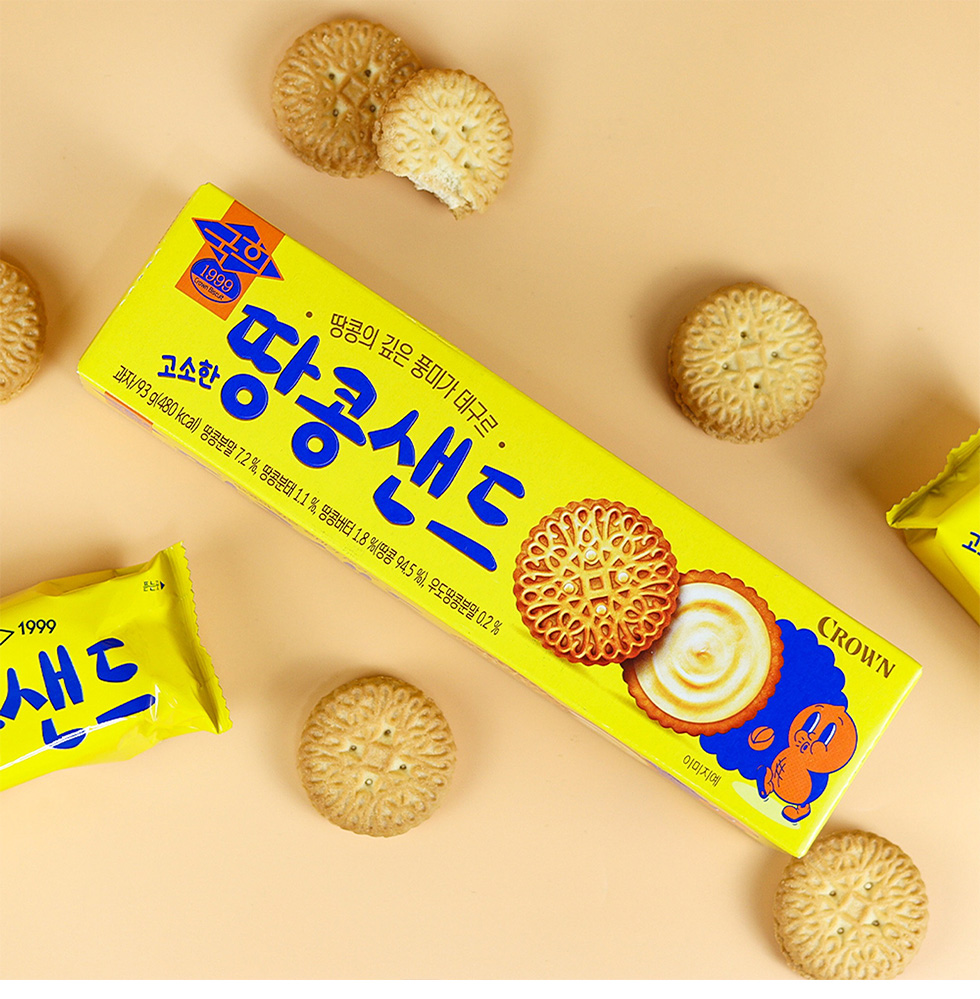 CROWN] ピーナッツサンド / 93g グッヒ クッキー ビスケットピーナッツ