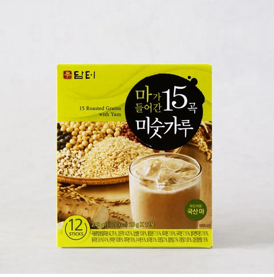 [ダムト] 15穀物はったい粉 ミスカル / 12包 粉末スティック 山芋 健康茶 韓国茶 韓国伝統茶