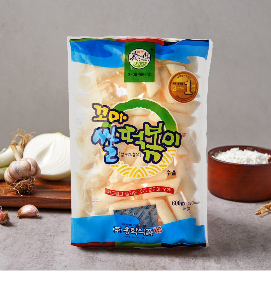 松鶴] コマトッポギ餅 / 600g 一口サイズ餅 韓国お餅 トッポギ