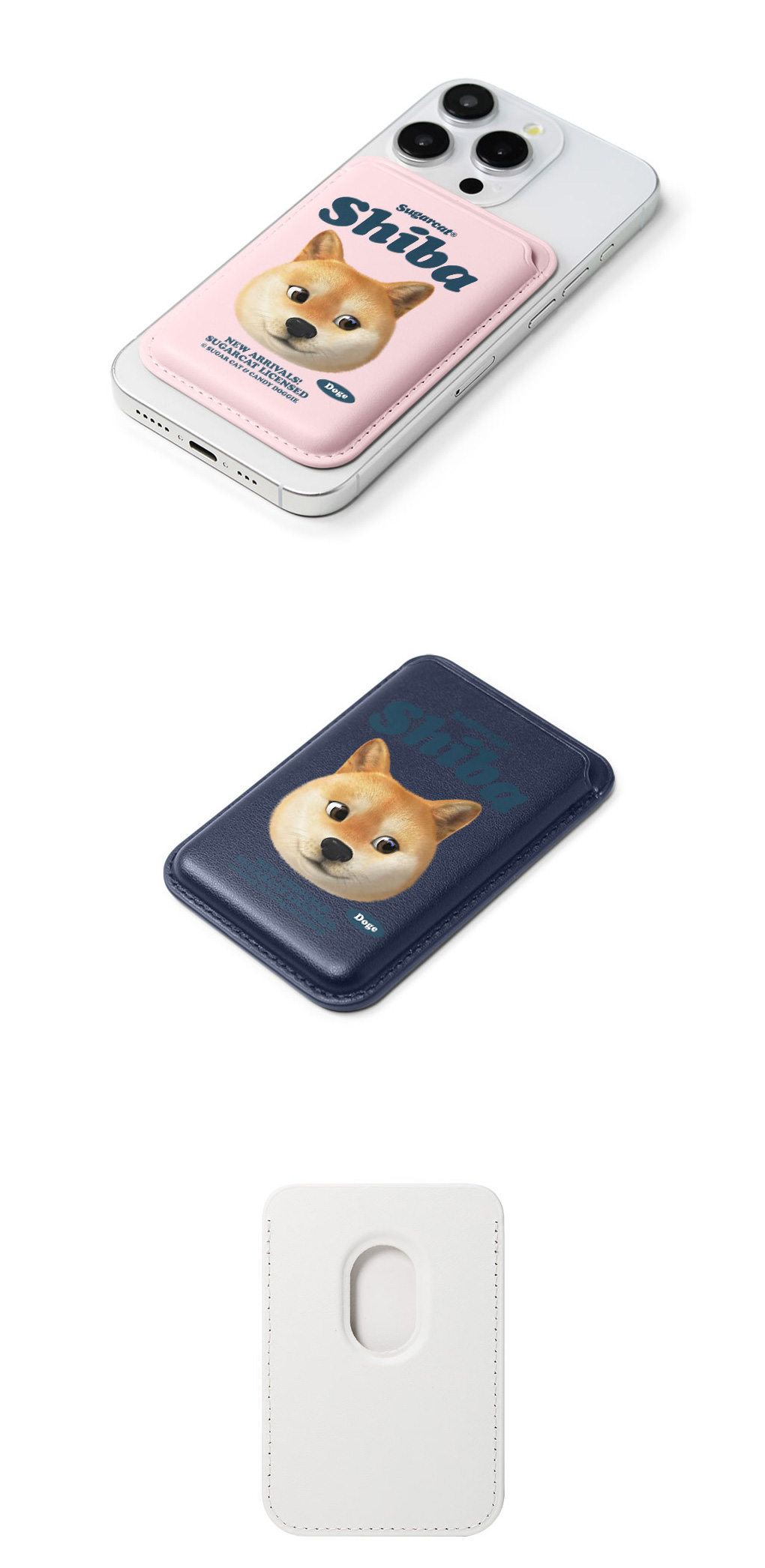 [sugarcat] MagSafe カードケース 柴犬 しばけん Doge / 柴犬デザイン マグセーフ MagSafe対応 レザーウォレット カードケース シュガーキャット ペット