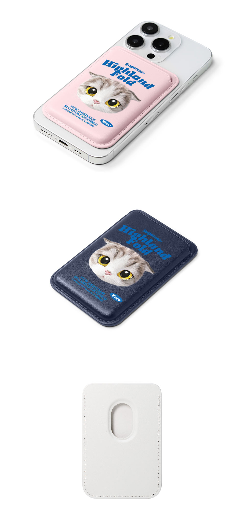 [sugarcat] MagSafe カードケース スコティッシュフォールド zero / スコティッシュフォールドデザイン マグセーフ MagSafe対応 レザーウォレット カードケース シュガーキャット 猫 ペット #クリックポスト