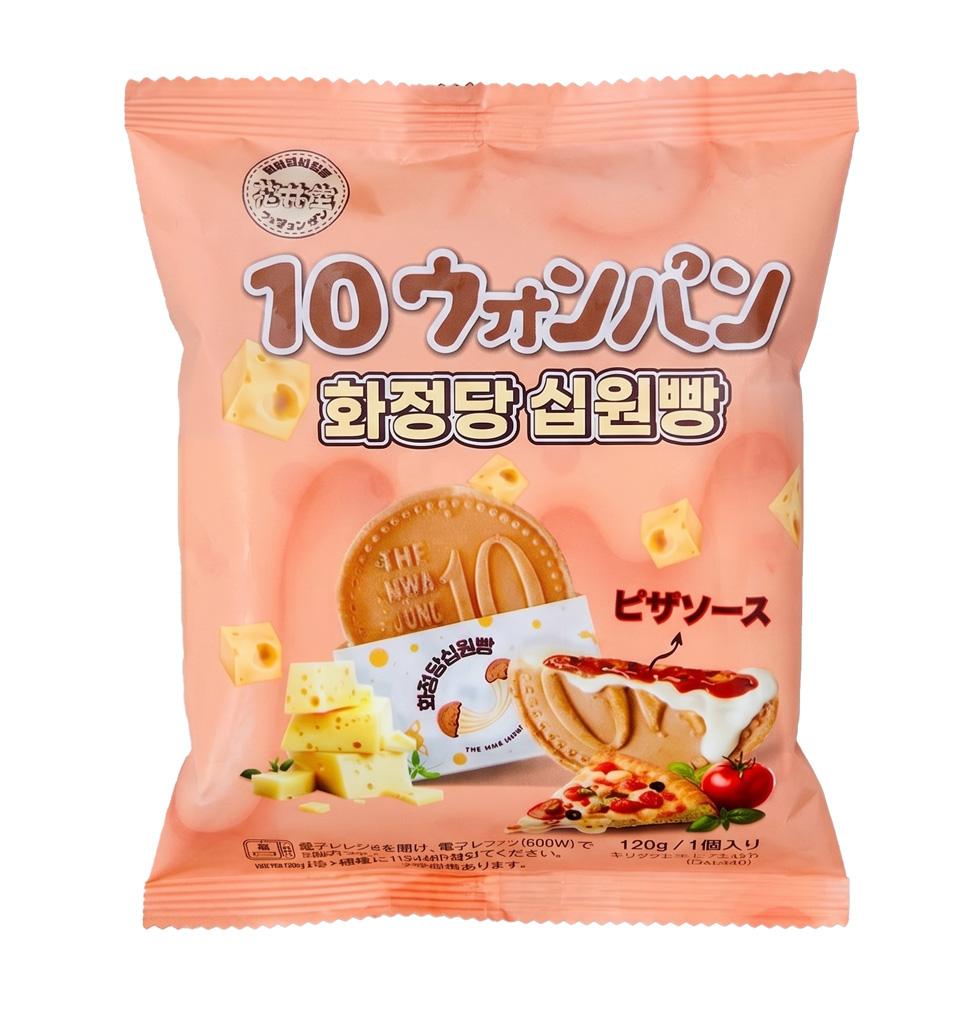 [花井堂] 10ウォンパン ピザソース ピザ味 / 約120g チーズピザ ベビーカステラ 10円パン 韓国で大人気 屋台お菓子 スイーツ 洋風デザート 新フレーバー （冷凍）
