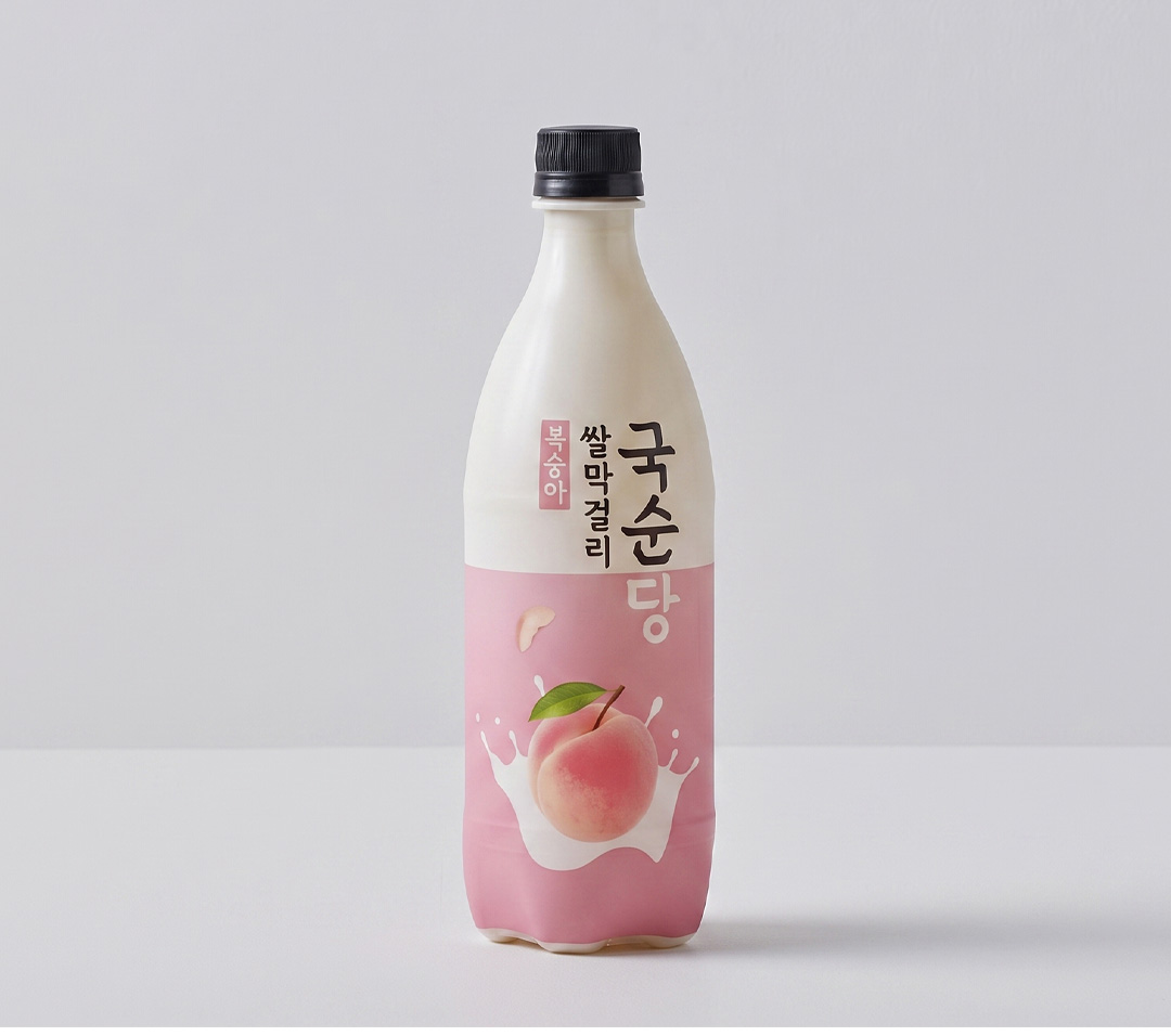 [麹醇堂] 米マッコリ もも ピーチ / 750ｍl Alc.3％ 桃マッコリ 桃の果汁 乳酸菌 桃マッコリ 伝統酒 韓国お酒