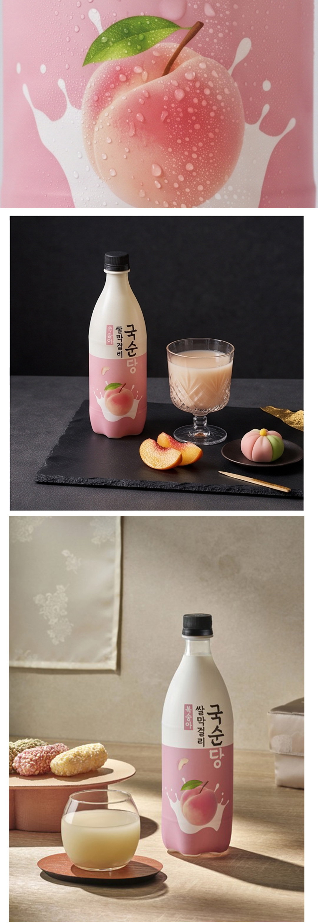 [麹醇堂] 米マッコリ もも ピーチ / 750ｍl Alc.3％ 桃マッコリ 桃の果汁 乳酸菌 桃マッコリ 伝統酒 韓国お酒