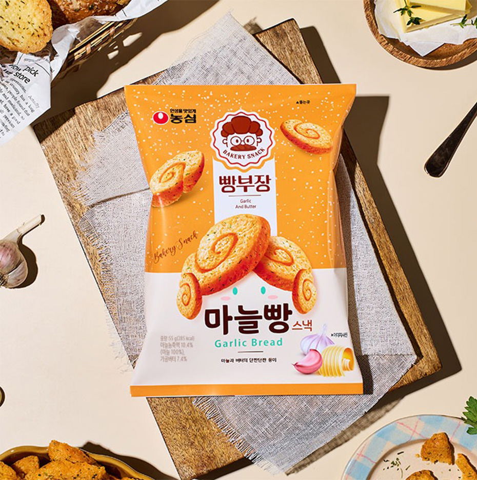 農心 パン部長のガーリックパンスナック /55g 韓国お菓子