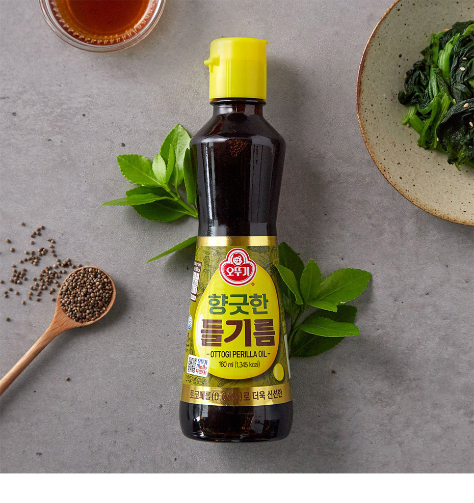 オットギ] エゴマ油 えごま油 4本セット / 160ml×4本 韓国調味料 調味