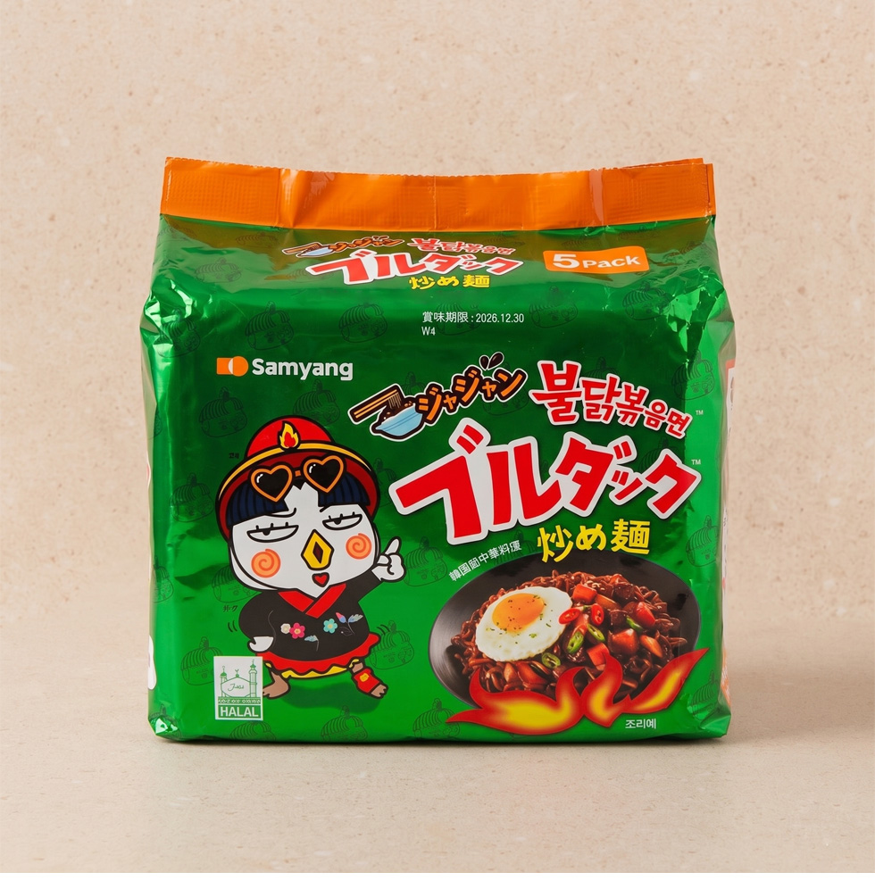 [三養] ジャジャン ブルダック炒め麺 / 140g ジャジャン麺 袋ラーメン火鶏炒め麺 辛いジャジャン 韓国ラーメン インスタントラーメン