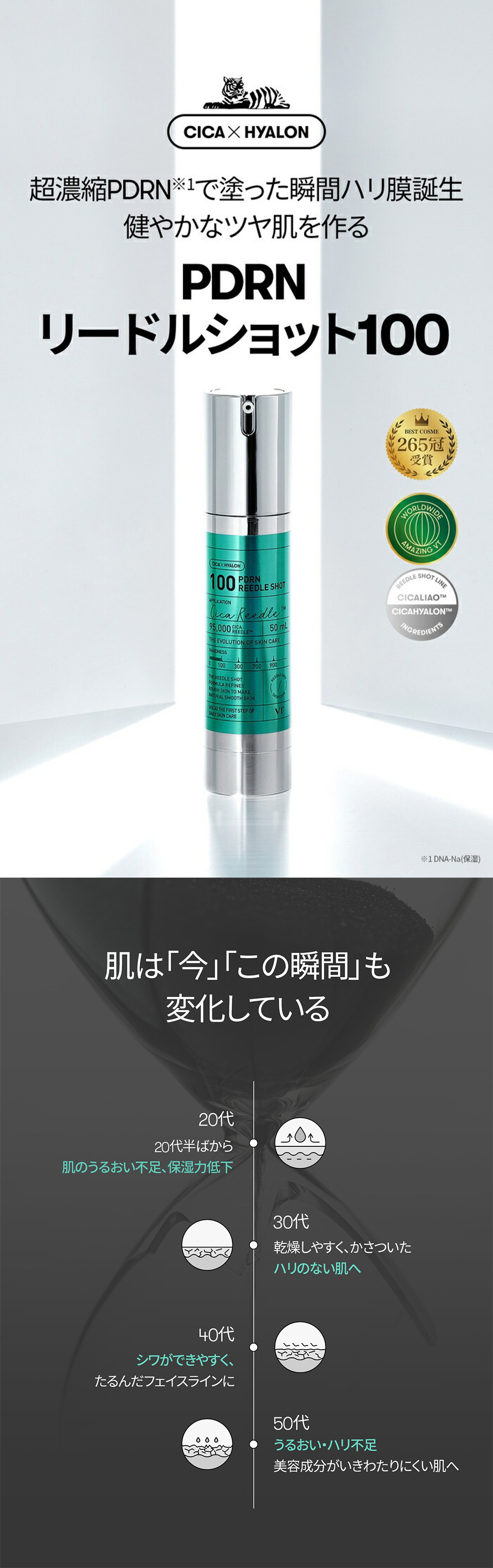 VT COSMETICS] PDRN リードル ショット 100 2本セット / 50ml×2個